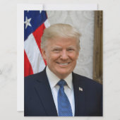 Prés. Donald Trump 2017 Portrait Grande carte post (Devant)