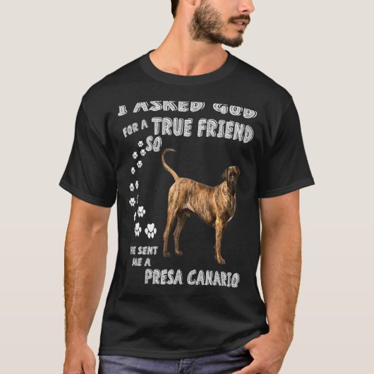 Presa Canario Gezegde mam Papa Print Canary Mastif T-shirt (Voorkant)