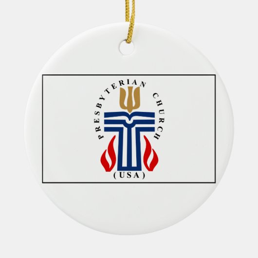 Presbyteriaanse vlag keramisch ornament (Voorkant)