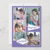 Preschool Afstudeerder Fun Afstuderen Photo Magazi Aankondiging (Achterkant)