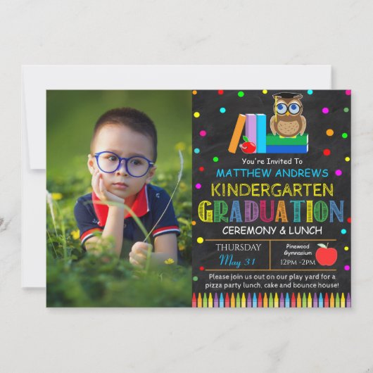 Preschool Afstuderen Ceremony Invitation Kaart (Voorkant)