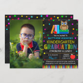 Preschool Afstuderen Ceremony Invitation Kaart (Voorkant / Achterkant)
