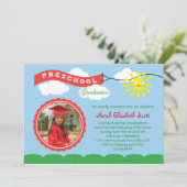 Preschool Afstuderen Foto Uitnodiging (Staand voorkant)