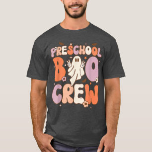 Preschool Boo Crew Cute Ghost Halloween Teacher St T-shirt