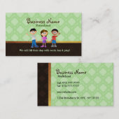 Preschool die Kaarten roept Visitekaartje (Voorkant / Achterkant)