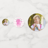 Preschool Graduation Pink Dinosaur Girl 2 Photo Confetti (Voorkanten)