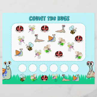 Preschool Insect Counting Wiskunde Activity