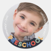 PreSchool Keepsake Foto Ronde Sticker (Voorkant)