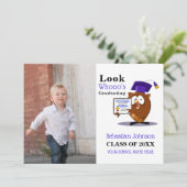 Preschool Kindergarten Foto Afstuderen Aankondiging (Staand voorkant)