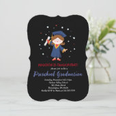 PRESCHOOL KINDERGARTEN Graduation Party Invitation (Debout devant)
