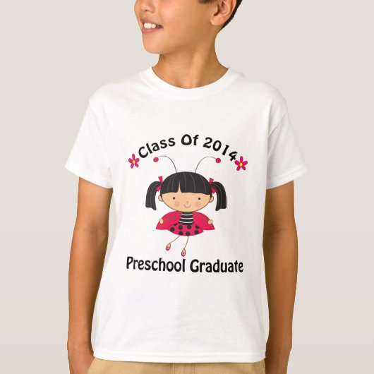 Preschool Klasse van Afstuderen 2014 (ladybug) T-shirt (Voorkant)