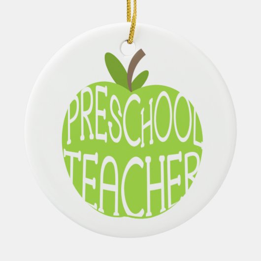Preschool leraar Green Apple Ornament (Voorkant)