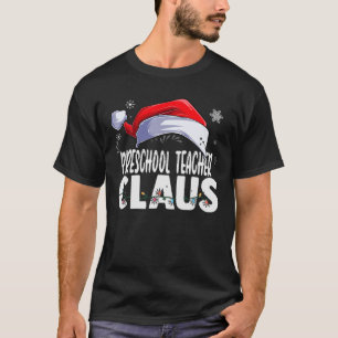 Preschool leraar kerstman met kerstcadeaus C T-shirt