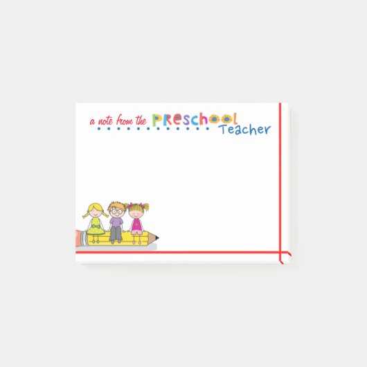 Preschool leraar Post-it Notes (Voorkant)