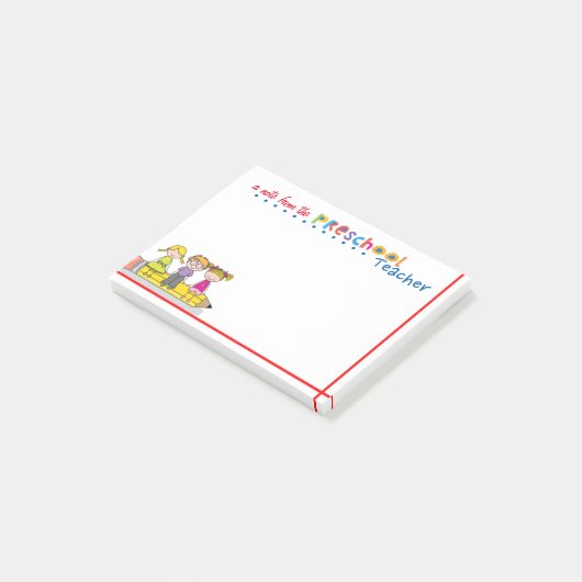 Preschool leraar Post-it Notes (Schuin)