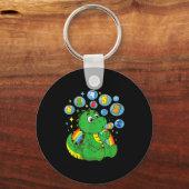 Preschool Number Day Kids Maths Dinosaur  Sleutelhanger (Voorkant)