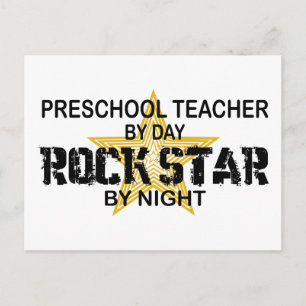 Preschool Rock Star by Night Briefkaart