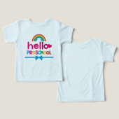 Preschool T-shirt - First Day Preschool T-shirts  (Design Recto & Verso)