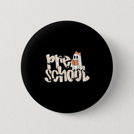 Preschool Teacher Halloween Ghost Teacher Reading Ronde Button 5,7 Cm (Voorkant)