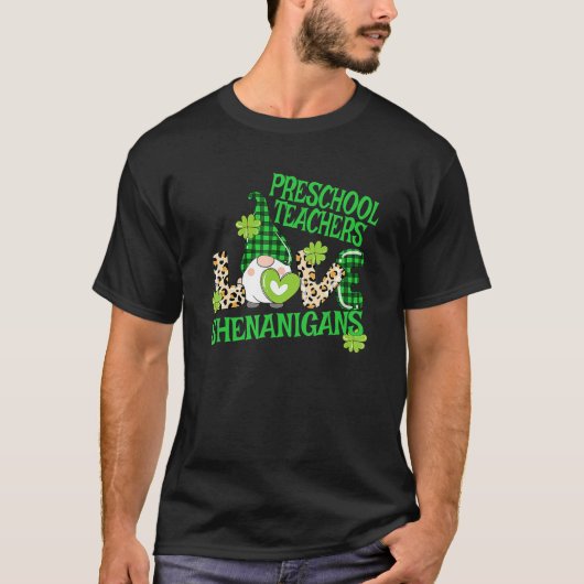 Preschool Teacher St Patricks Day PreK Shenanigans T-shirt (Voorkant)