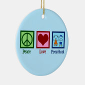 Preschoolleraar vredesliefde prek keramisch ornament (Rechts)