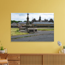 Prescott Fountain, Halifax Canvas Afdruk