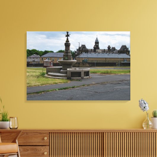 Prescott Fountain, Halifax Canvas Afdruk (Insitu (Woonkamer))