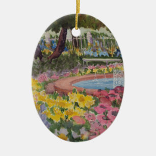 Prescott Park Garden Poppies Portsmouth NH Keramisch Ornament