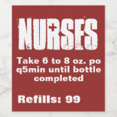 Prescription amusante de l'infirmière Étiquette de (Étiquettes simples)