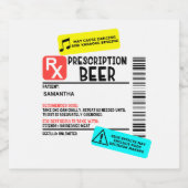 Prescription Bière Avertissement Étiquette Funny P (Étiquettes simples)