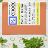 Prescription Chocolat Customisé serviettes de cuis (Plié)