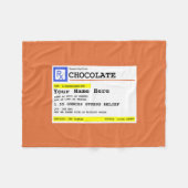 Prescription Chocolate Gepersonaliseerd Funny Fleece Deken (Voorkant (Horizontaal))