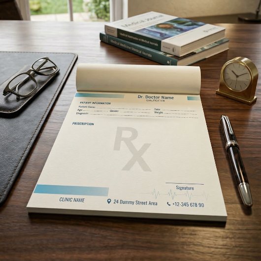 Prescription Pad Notepad – Editable Rx for Doctors Notitieblok