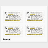 Prescription pour Sticker rectangulaire café (Feuille)