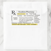 Prescription pour Sticker rectangulaire café (Sac)
