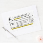 Prescription pour Sticker rectangulaire café (Enveloppe)