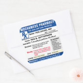 Prescription pour Sticker rectangulaire café (Enveloppe)