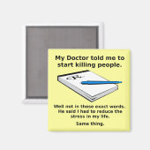 Prescription Pour Tuer Funny Fridge Magnet (Recto/Verso)