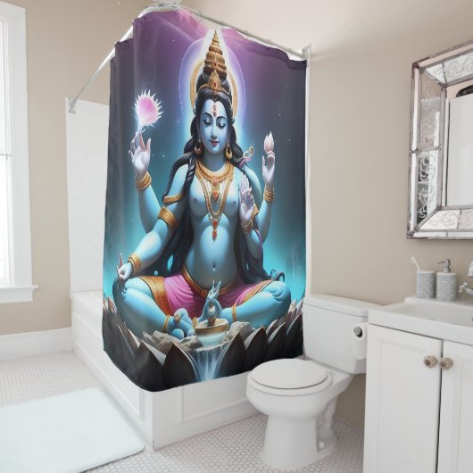 Présence Divine : Ganesh Douche rideau design (En situation)