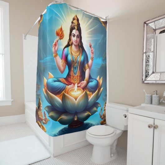 Présence Divine : Ganesh Douche rideau design (En situation)