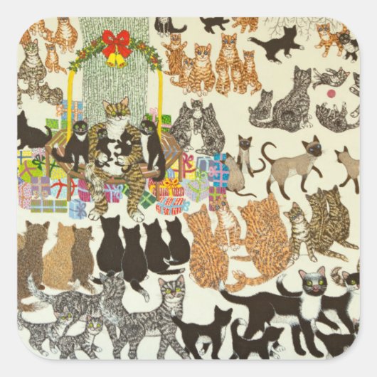 Present Time 2012 Vierkante Sticker (Voorkant)