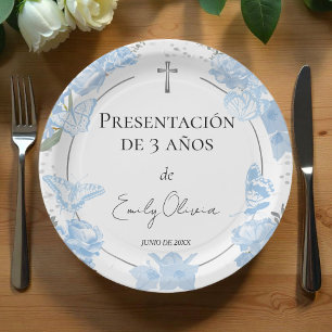 Presentación 3 años Papieren Borden Butterflys Bordje