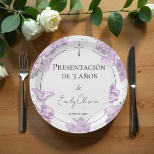 Presentación 3 años Papieren Borden Butterflys Papieren Bordje