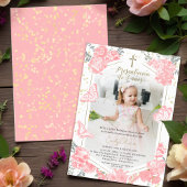 Presentación 3 años Photo Invitation Papillon