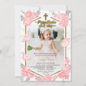 Presentación 3 años Photo Invitation Papillon (Devant)