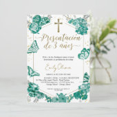 Presentación 3 años Photo Invitation Papillon (Debout devant)