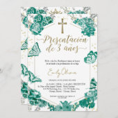 Presentación 3 años Photo Invitation Papillon (Devant / Derrière)