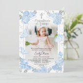 Presentación 3 años Photo Invitation Papillon (Debout devant)