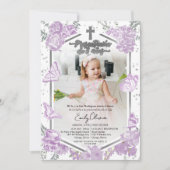 Presentación 3 años Photo Invitation Papillon (Devant)