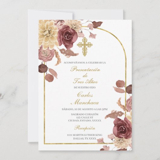 Presentación de tres años kaart (Voorkant)